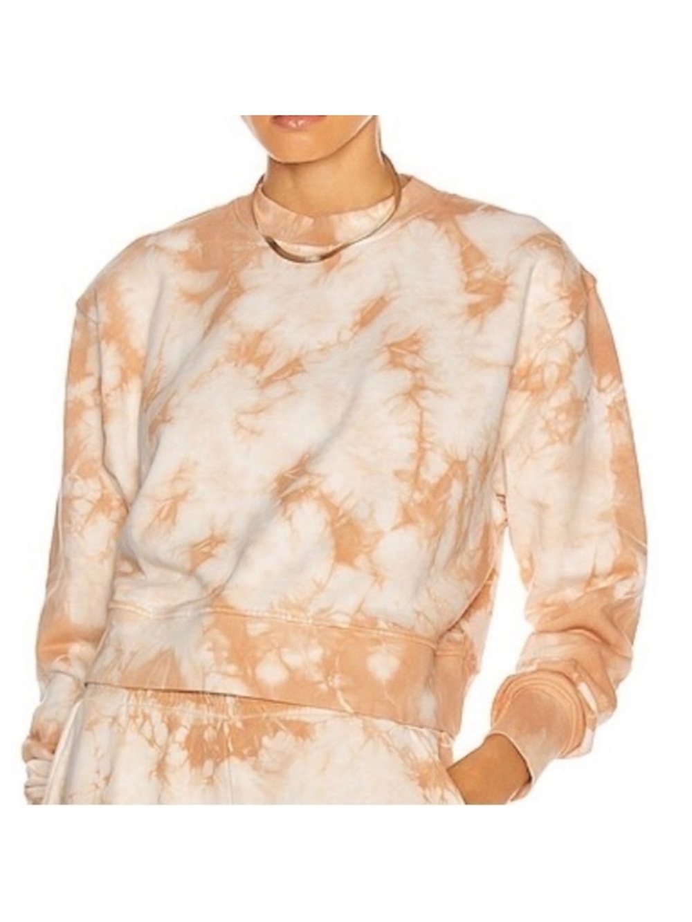 JONATHAN SIMKHAI STANDARD Cropped Tie-Dye Sweatshirt